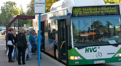 Bus der Halberstädter Verkehrs-GmbH wird als Bildungsbus eingesetzt