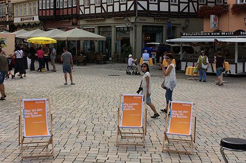 Roadshow-Station auf dem Quedlinburger Marktplatz