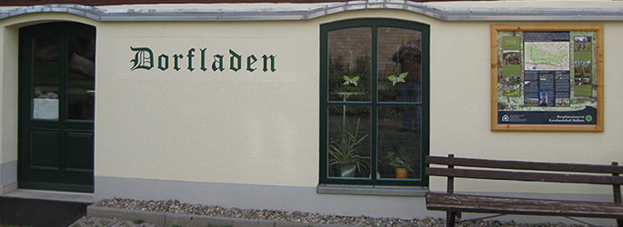 Eingangsbereich des Dorfladens Hainrode