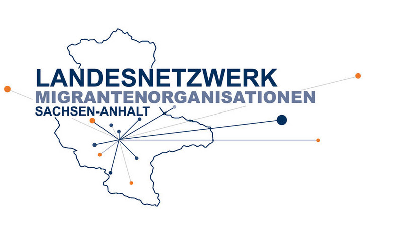 Logo des Landesnetzwerkes Migrantenorganisationen Sachsen-Anhalt